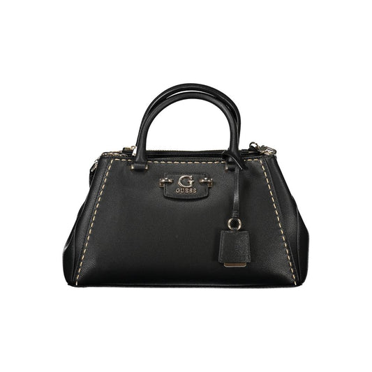 Black Polyethylene Women Handbag