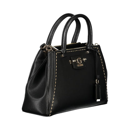 Black Polyethylene Women Handbag