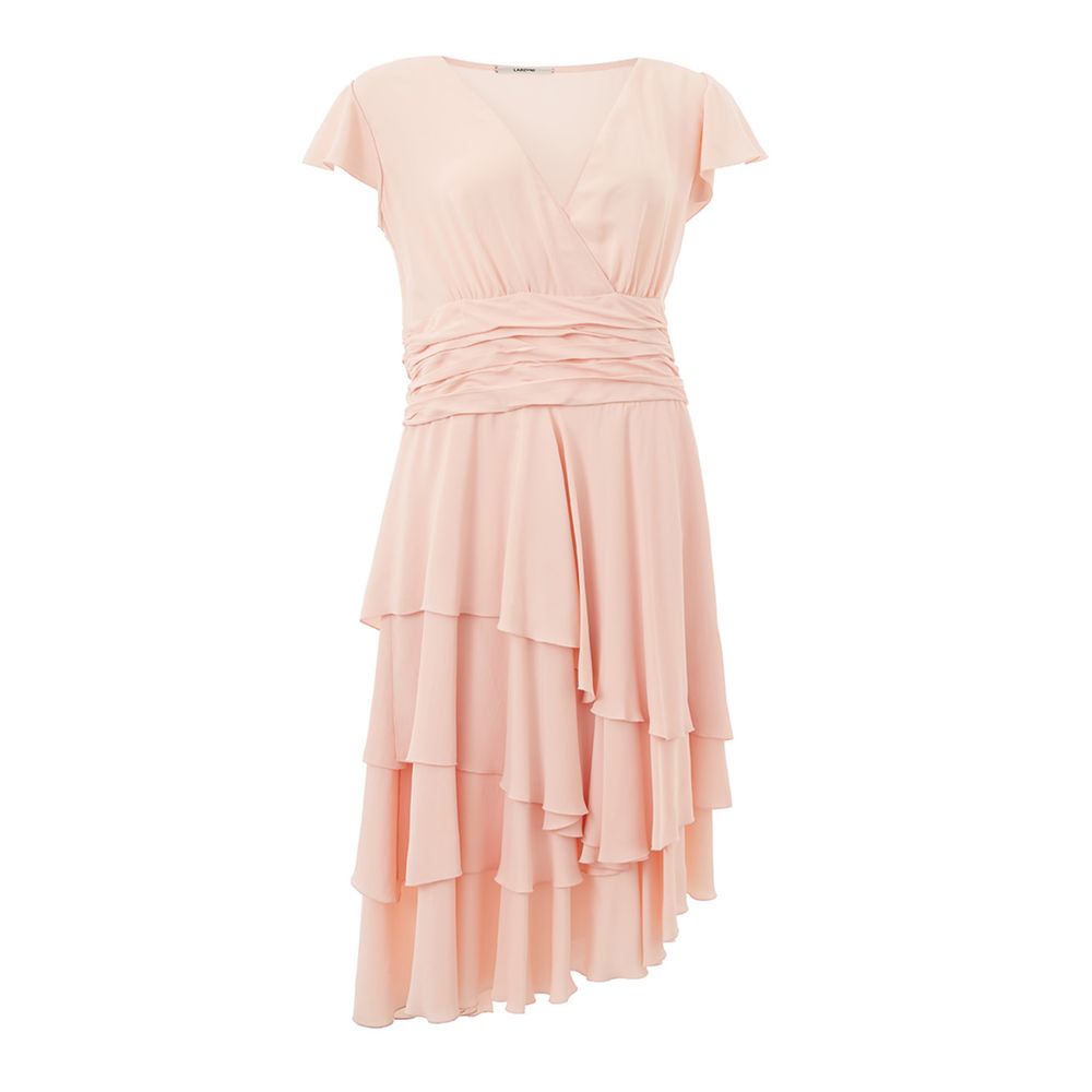 Pink Acetate Casual Dress
