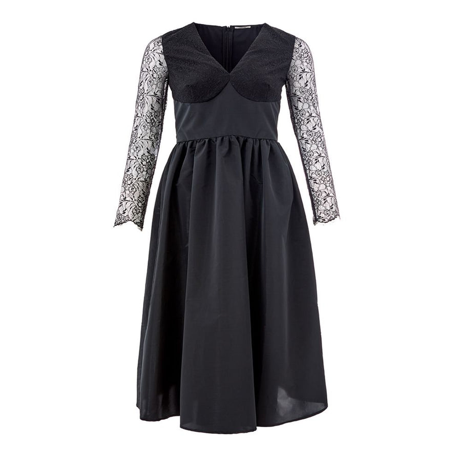 Black Polyester Cocktail Dress