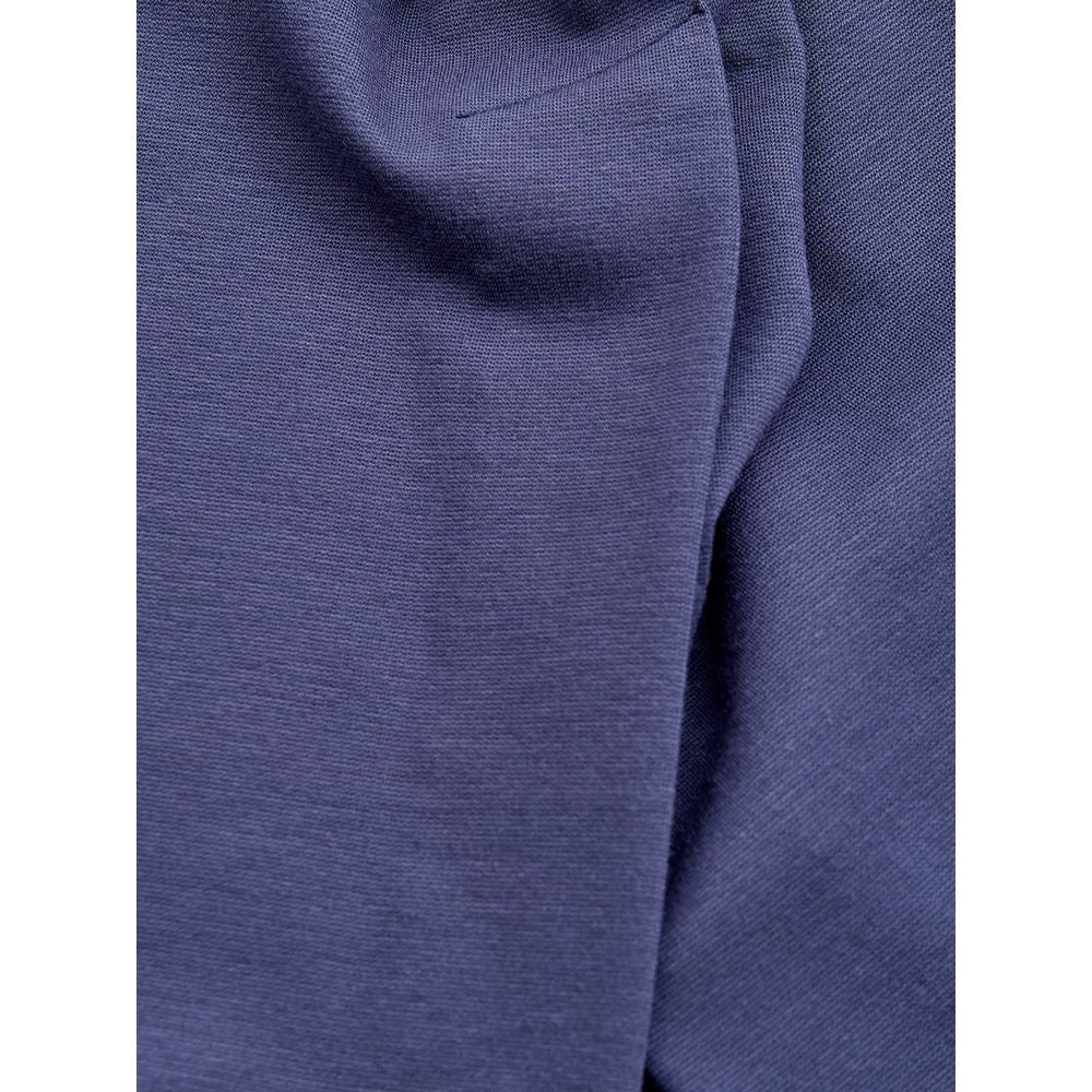 Blue Viscose Casual Dress