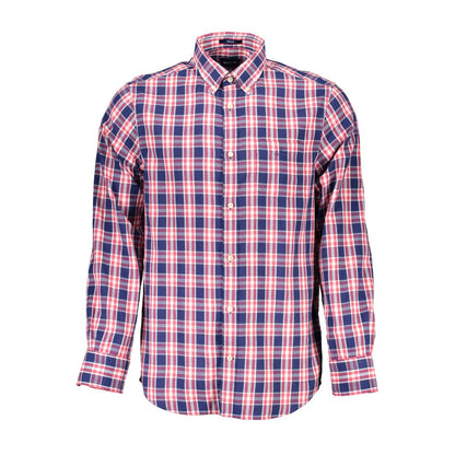 Blue Cotton Men Shirt