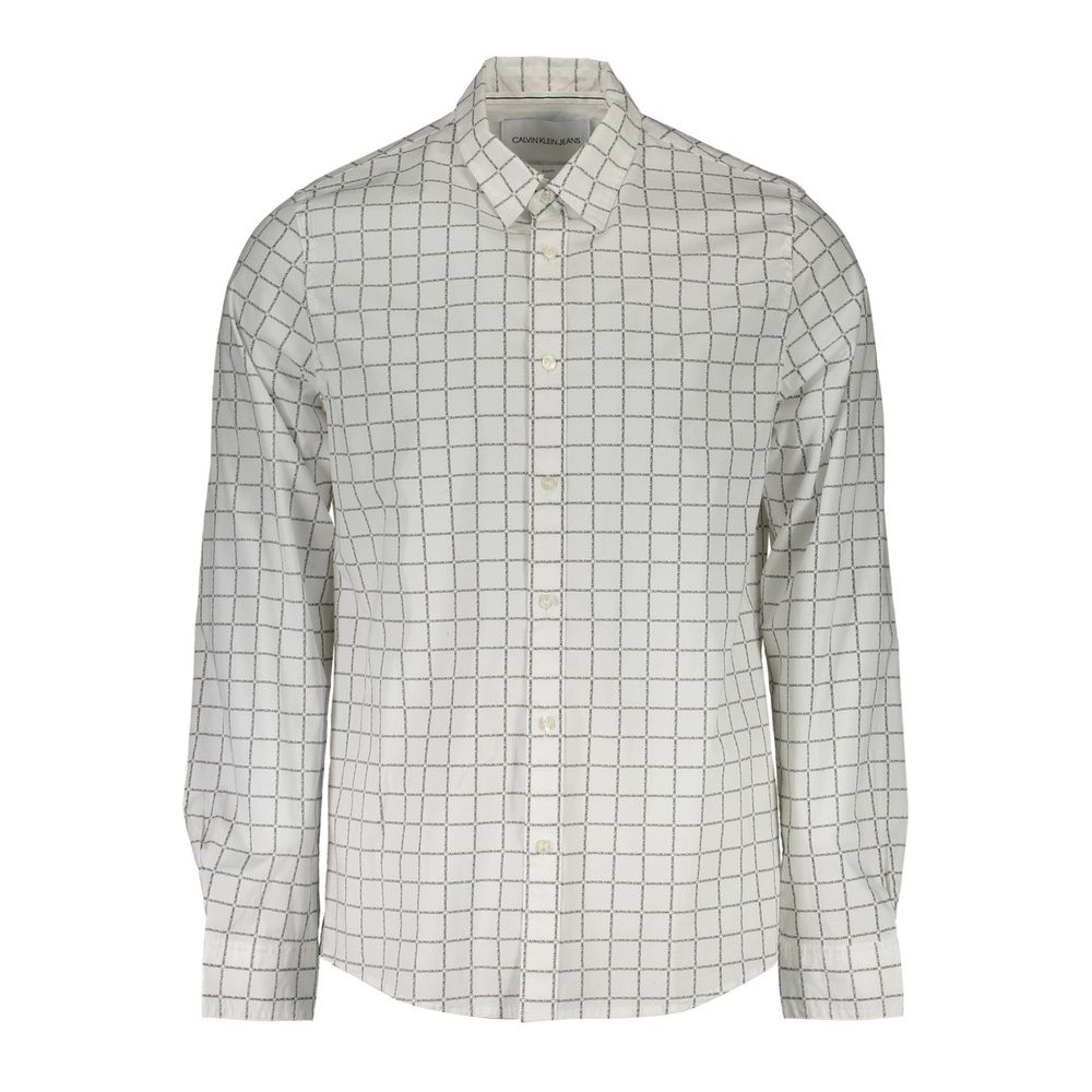 White Cotton Men Shirt