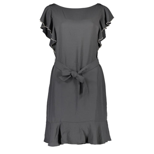 Black Polyester Women Dress