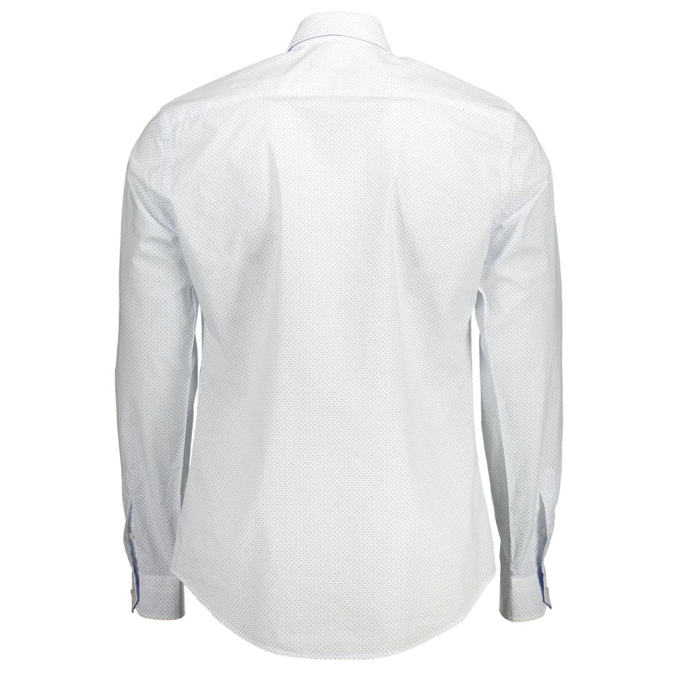 White Cotton Men Shirt