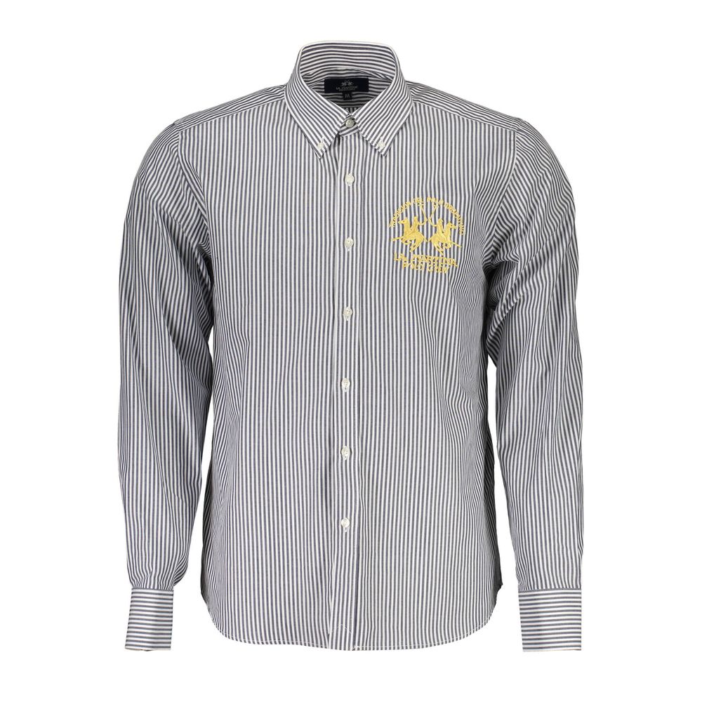 Blue Cotton Men Shirt