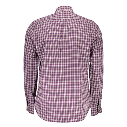 Purple Cotton Men Shirt