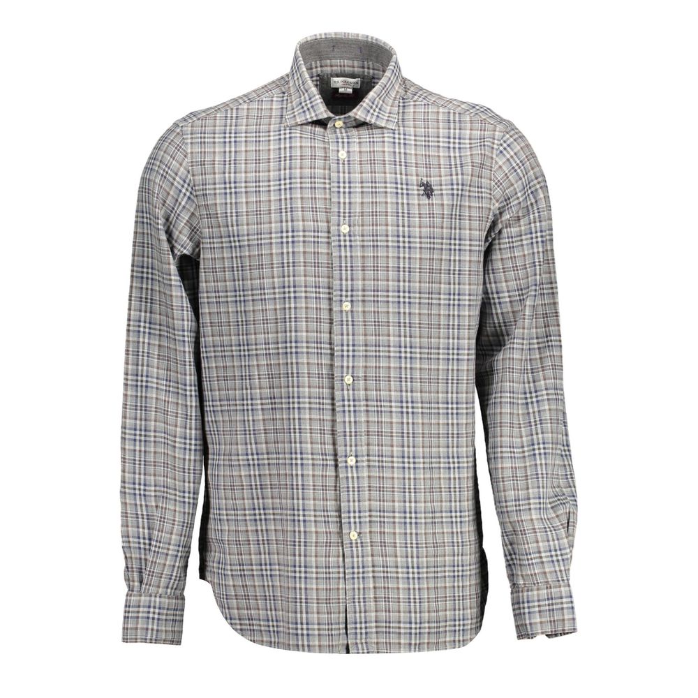 Gray Cotton Men Shirt