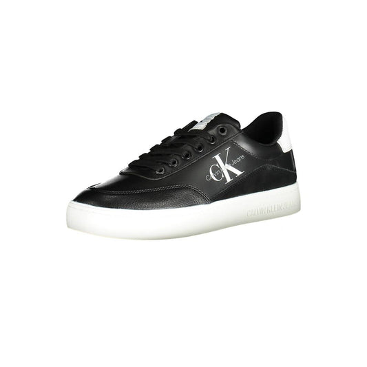 Black Leather Women Sneaker