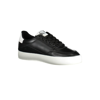 Black Leather Women Sneaker