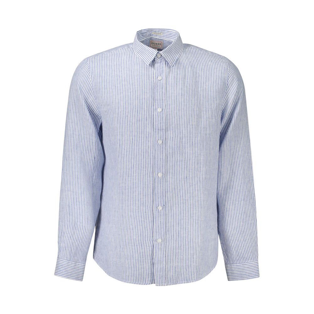 Blue Linen Men Shirt