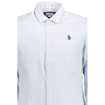 Light Blue Cotton Men Shirt