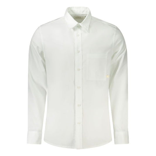 White Cotton Men Shirt