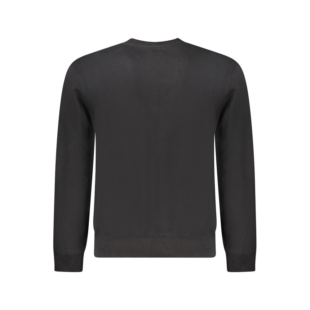 Black Cotton Men Sweater