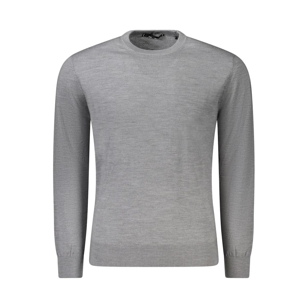 Gray Wool Men Sweater