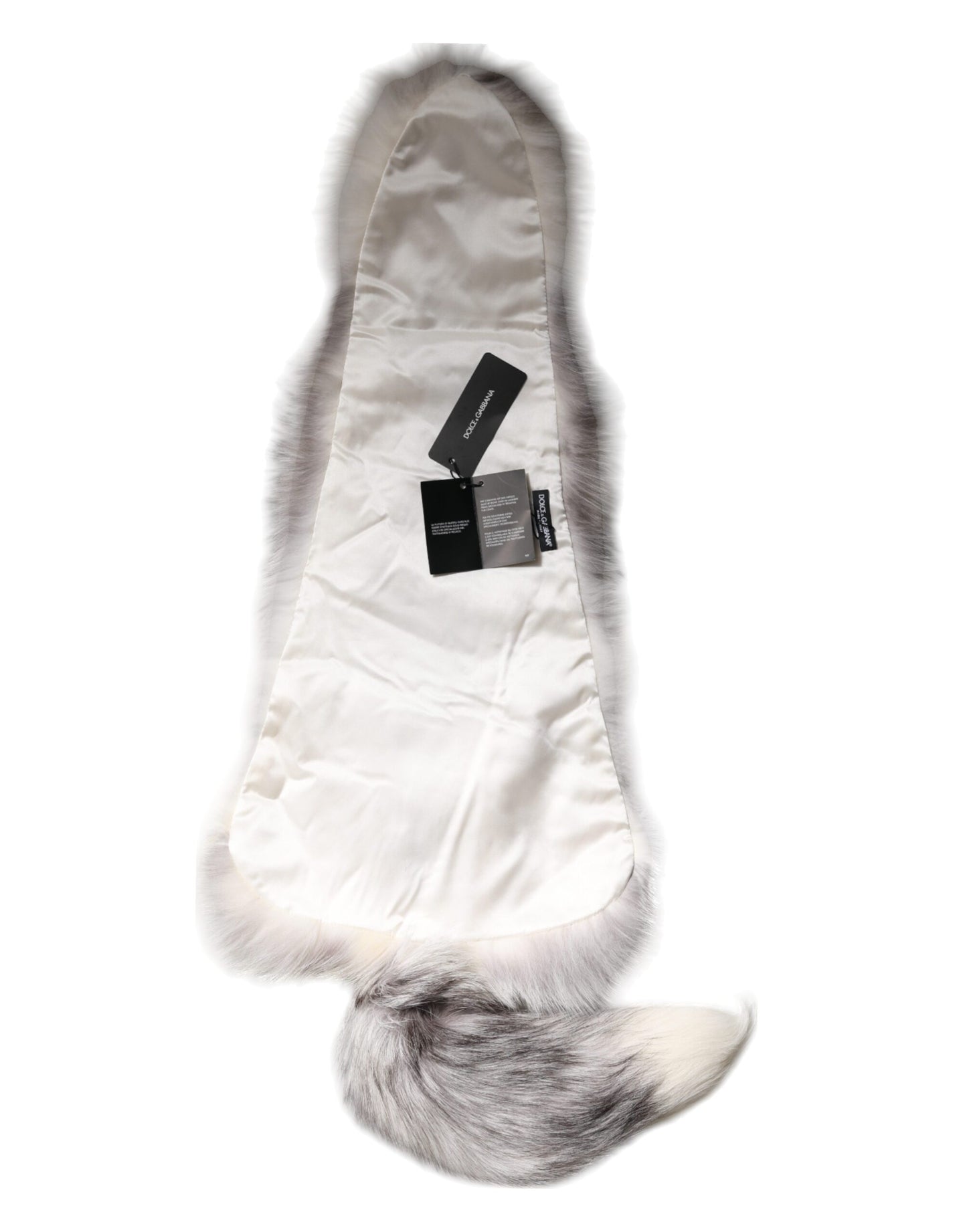 White Fox Fur Neck Wrap Warmer Winter Scarf