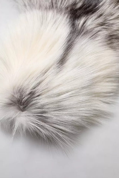 White Fox Fur Neck Wrap Warmer Winter Scarf