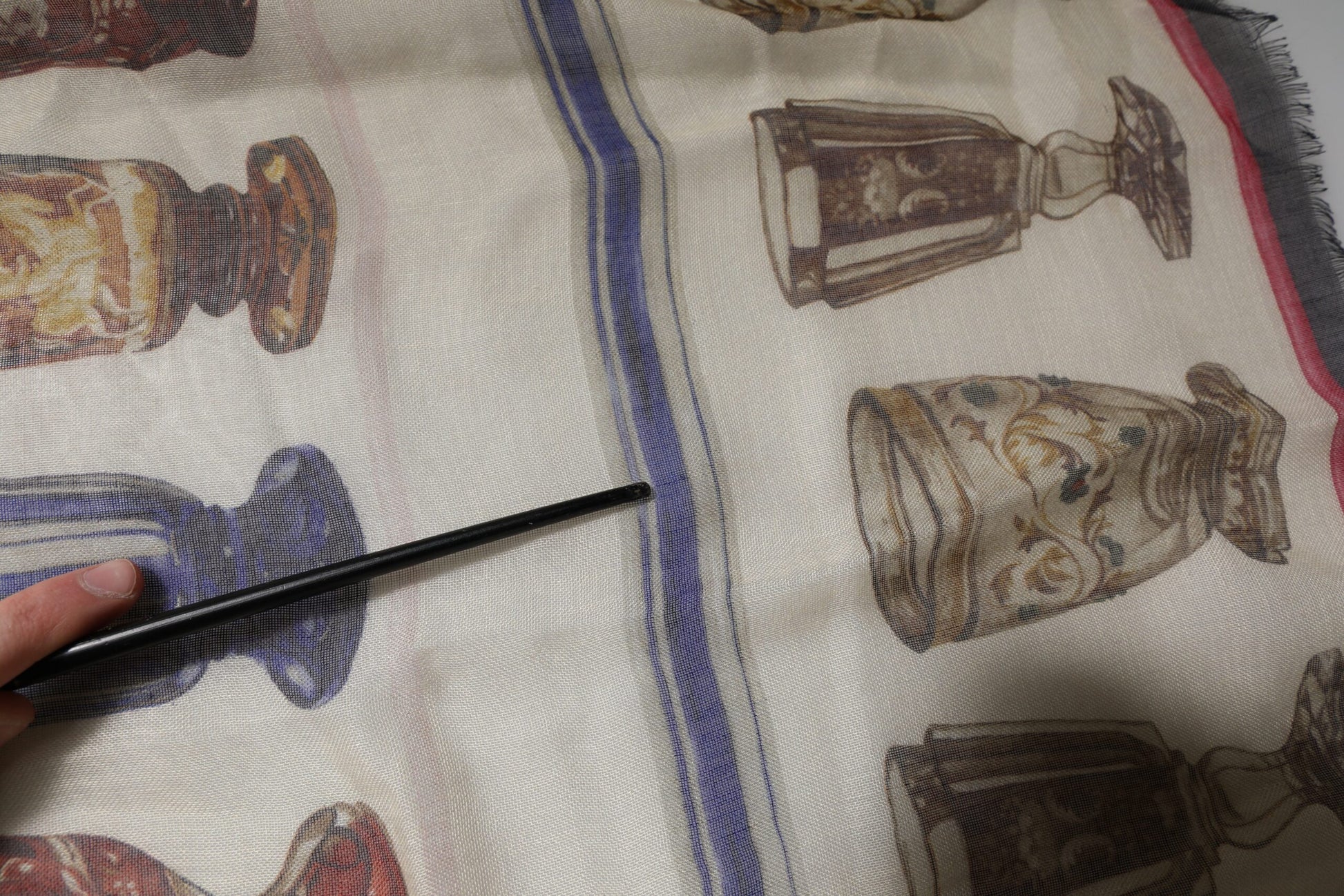 Multicolor Glass Cashmere Foulard Scarf