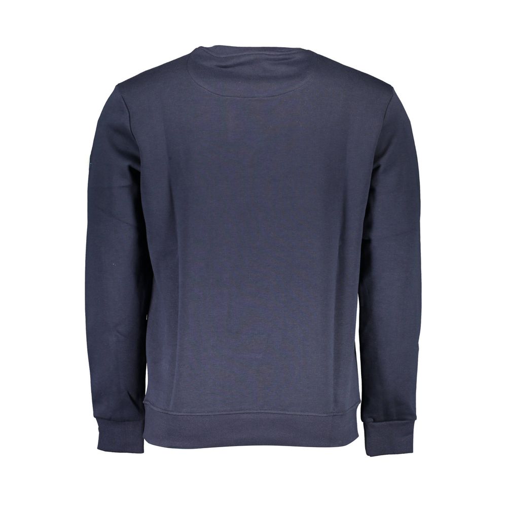 Blue Cotton Men Sweater