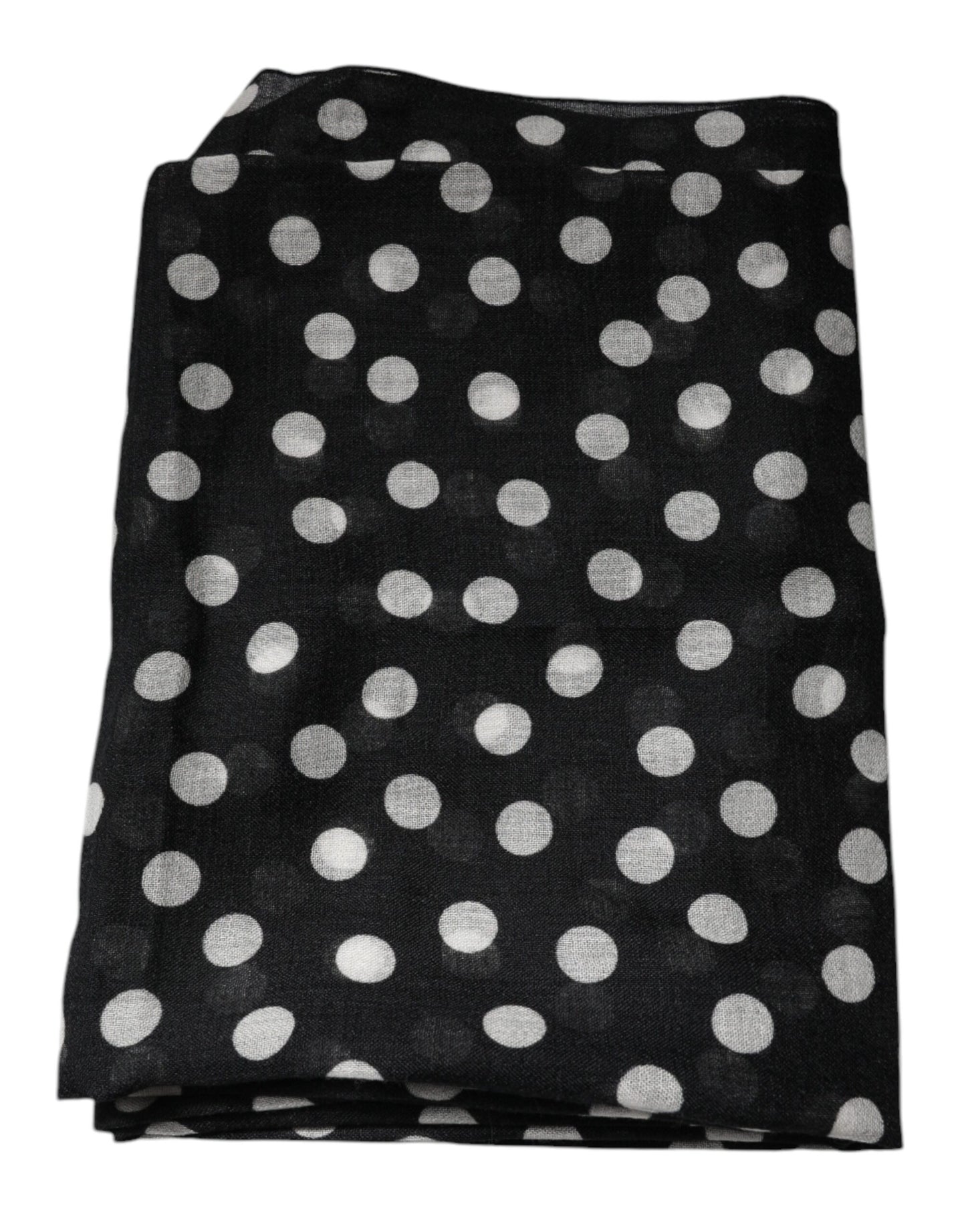 Black White Polka Dots Fringes Wrap Scarf