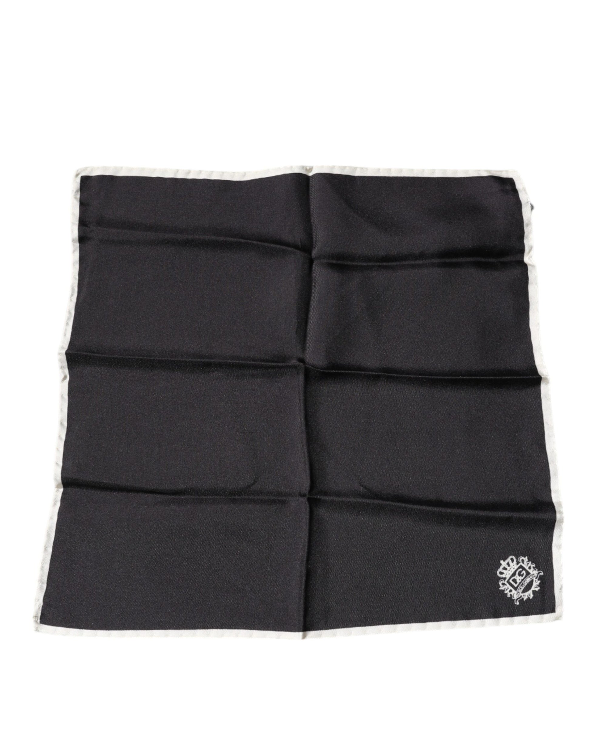 Black Crown Logo Square Handkerchief Scarf