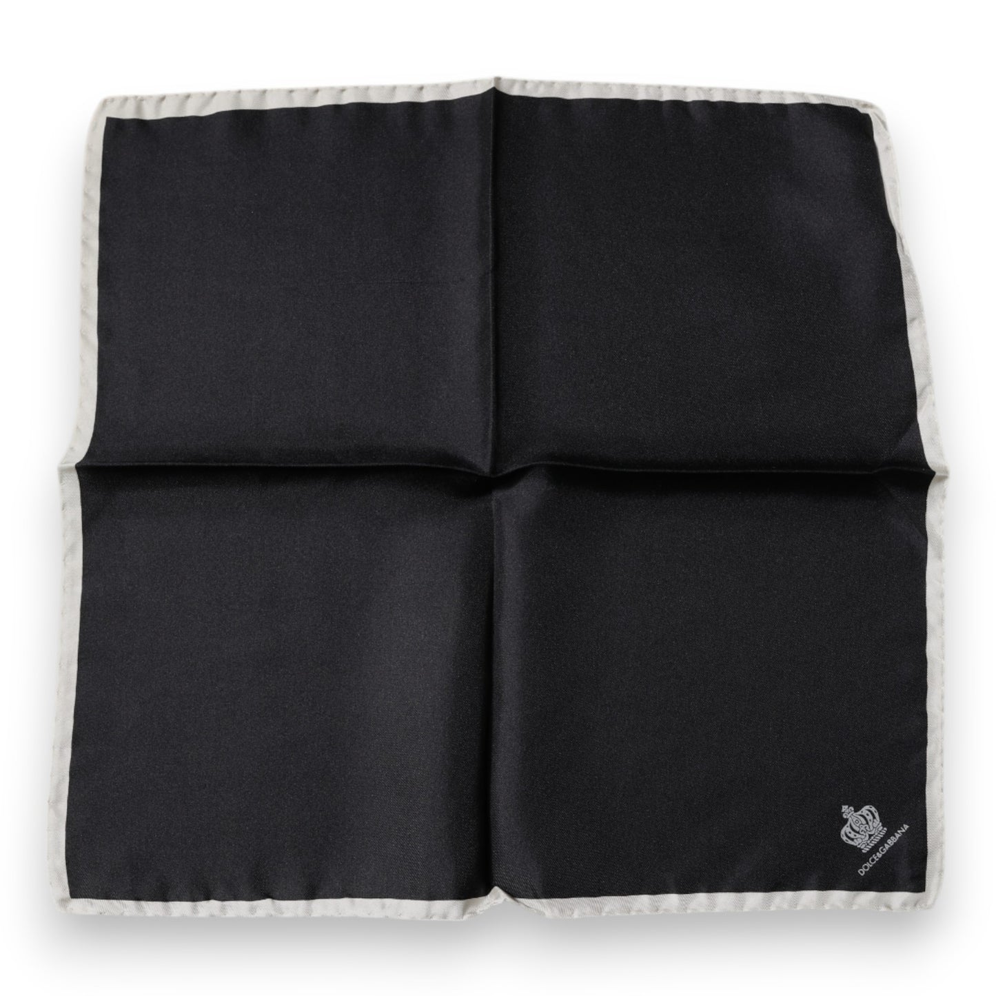 Black Crown Logo Square Handkerchief Scarf