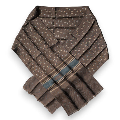 Brown Fantasy Silk Neck Wrap Shawl Scarf