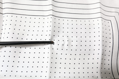 White Polka Dots Square Handkerchief Scarf