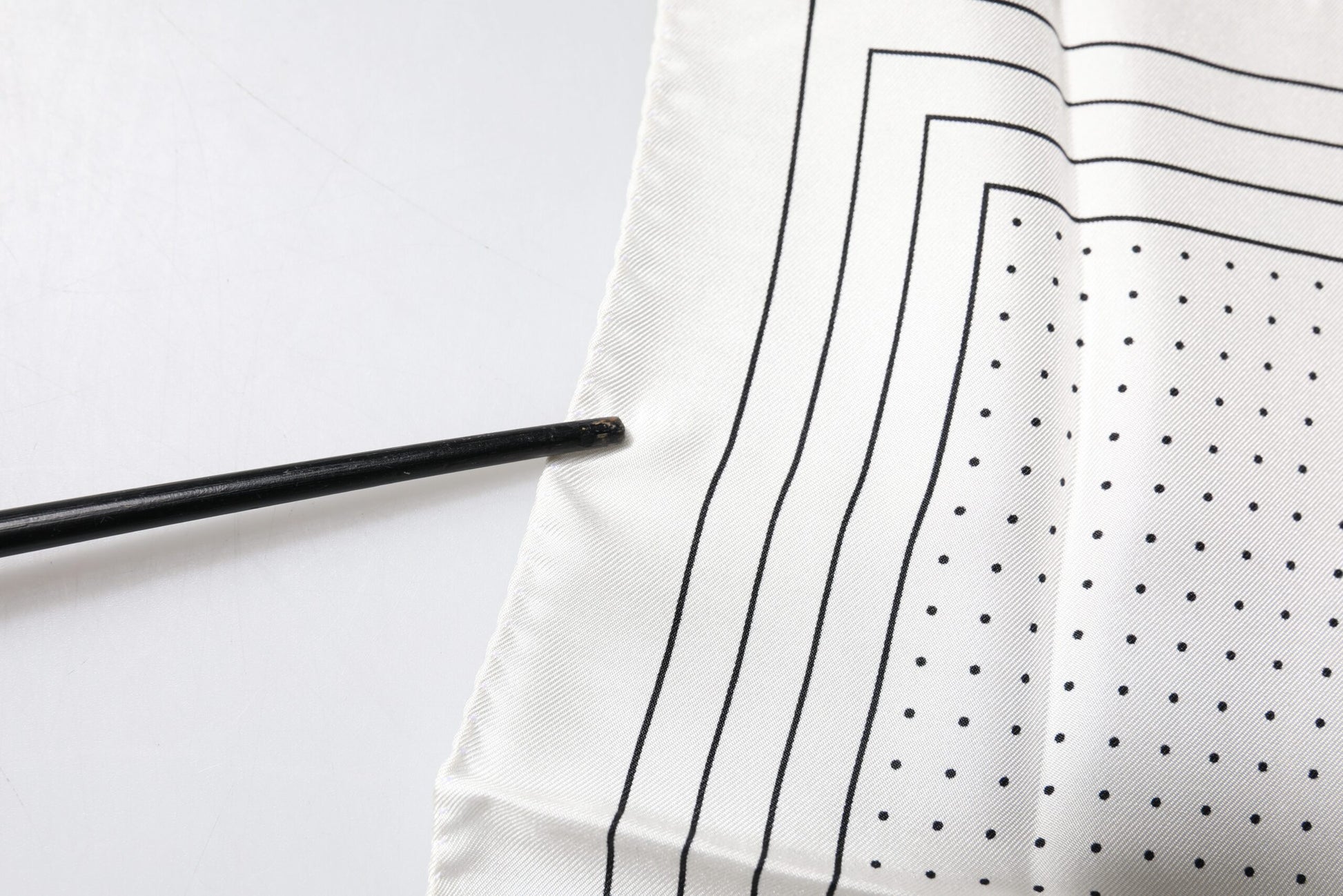 White Polka Dots Square Handkerchief Scarf