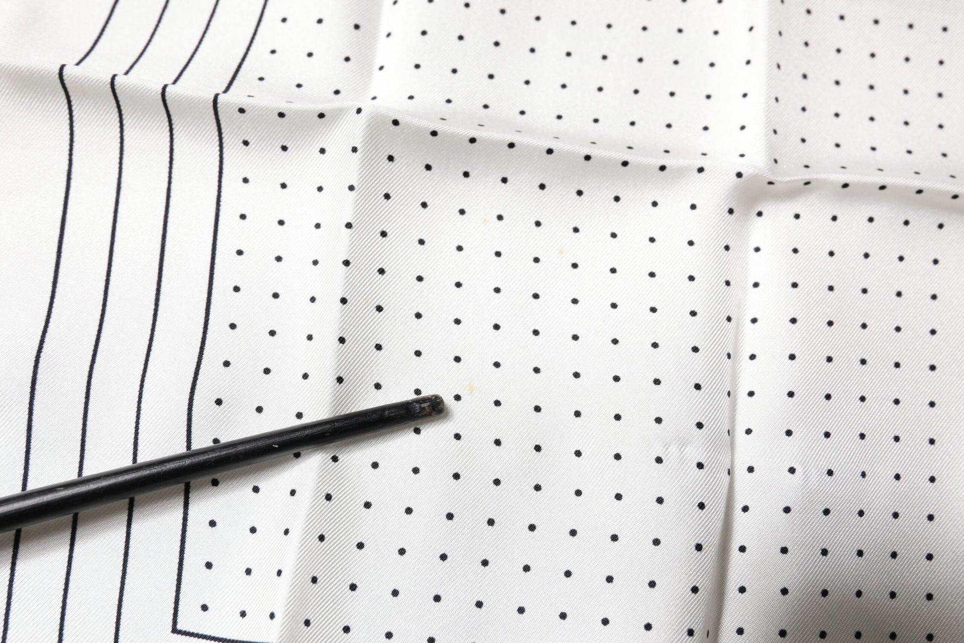 White Polka Dots Square Handkerchief Scarf