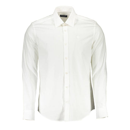 White Cotton Mens Shirt