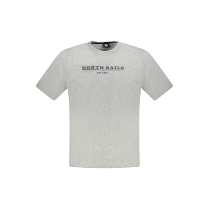 Gray Cotton Men T-Shirt