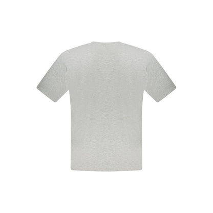 Gray Cotton Men T-Shirt