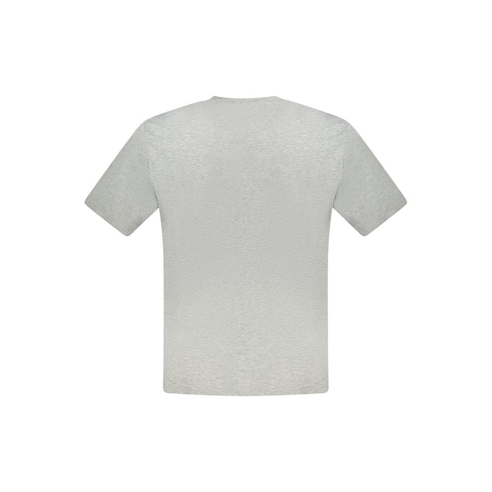 Gray Cotton Men T-Shirt