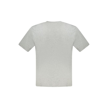 Gray Cotton Men T-Shirt