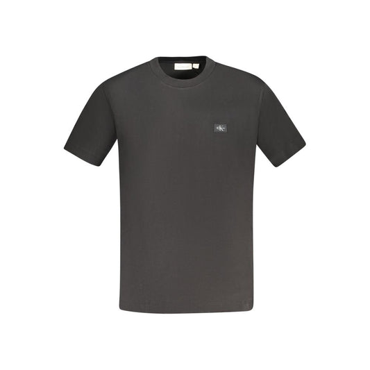 Black Cotton Men T-Shirt