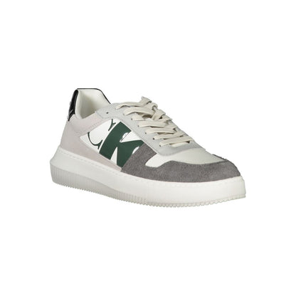 White Polyethylene Men Sneaker