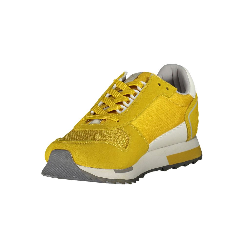 Yellow Polyester Men Sneaker