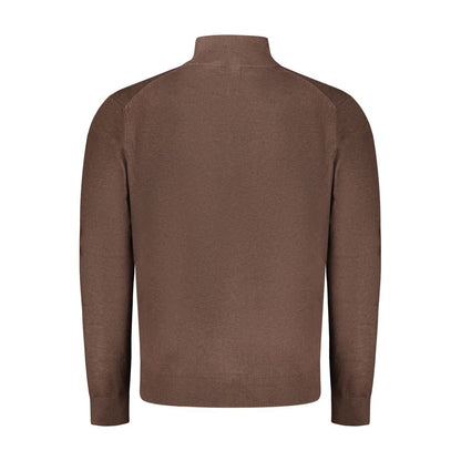 Brown Polyamide Men Cardigan