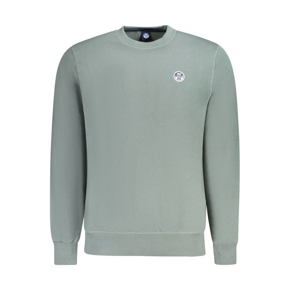 Green Cotton Men Sweater