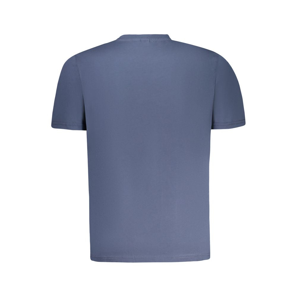 Blue Cotton Men T-Shirt