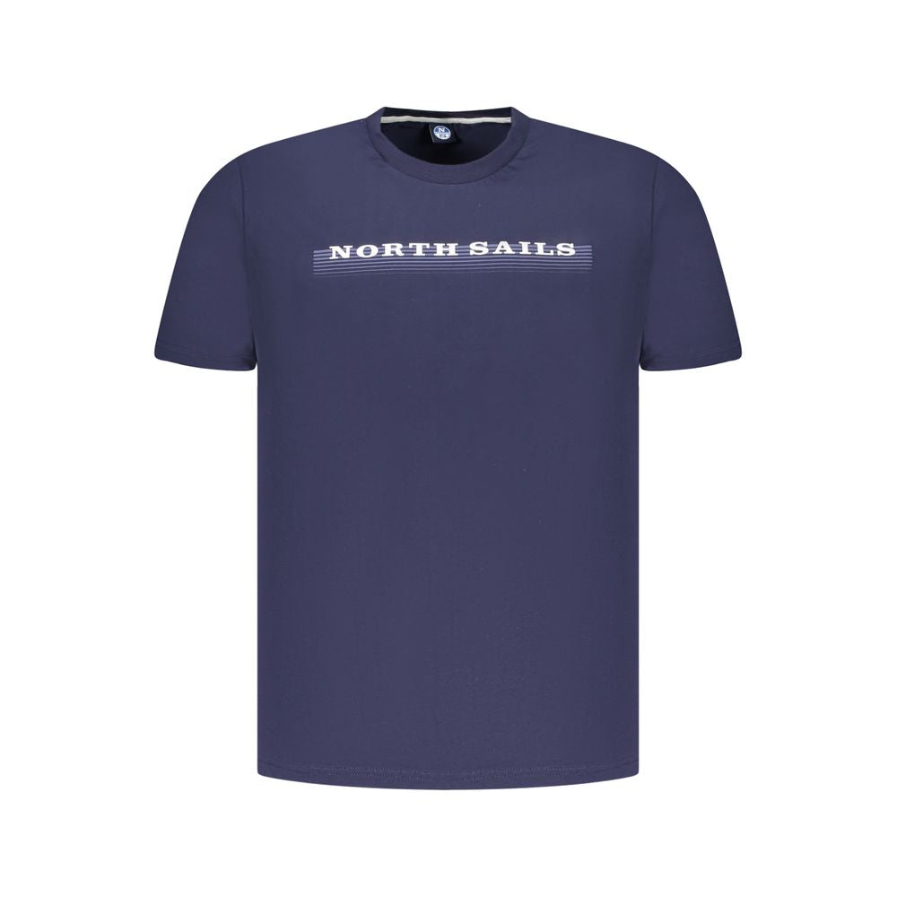 Blue Cotton Men T-Shirt