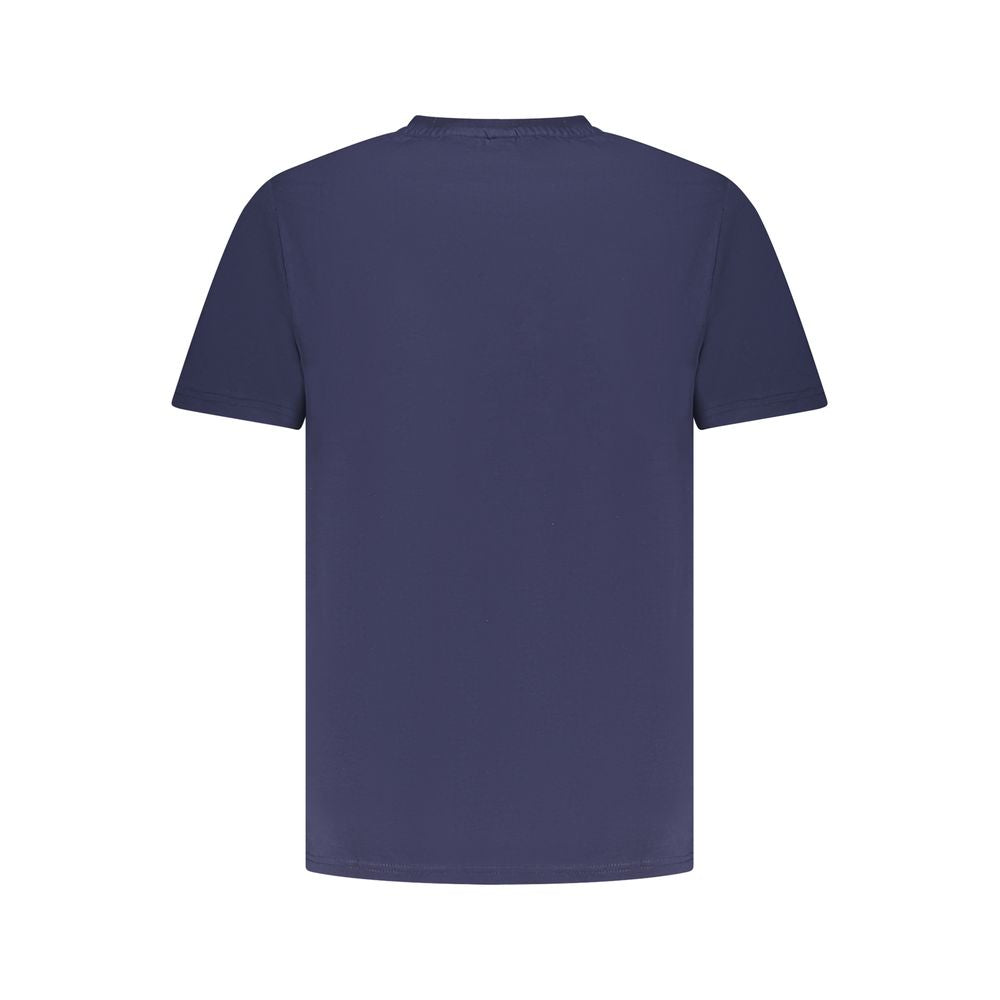 Blue Cotton Men T-Shirt