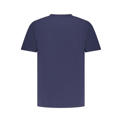 Blue Cotton Men T-Shirt