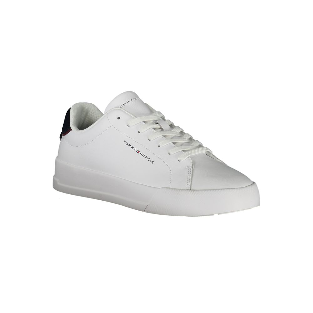 White Polyethylene Men Sneaker