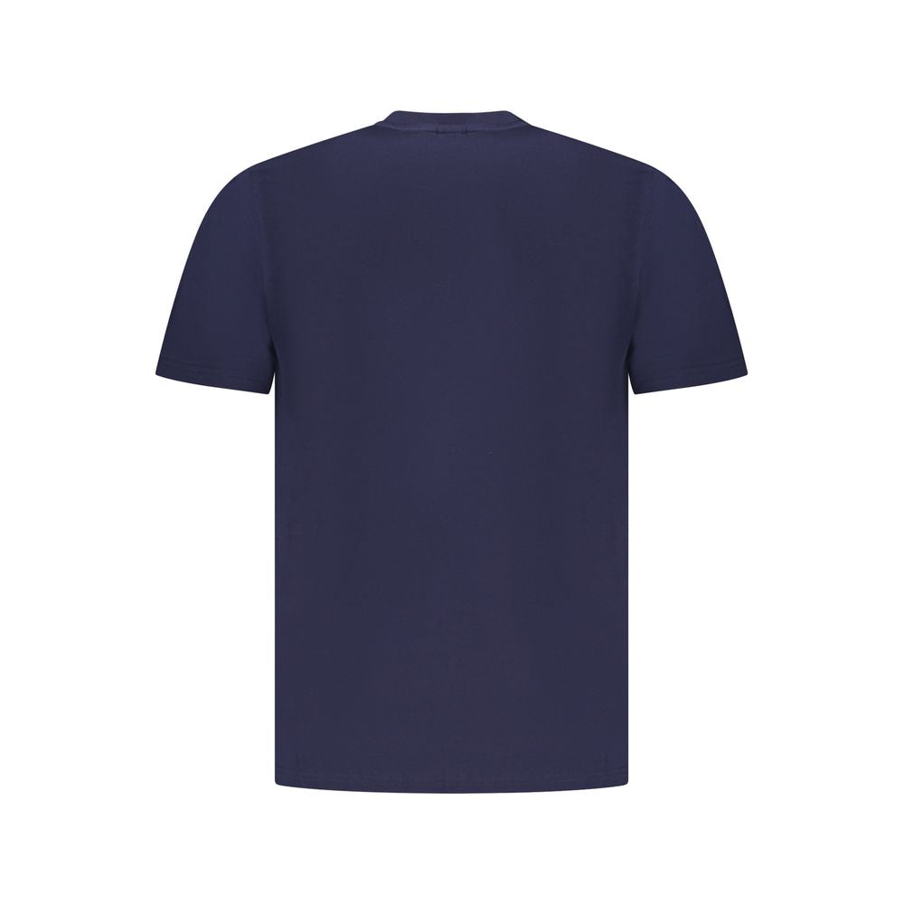 Blue Cotton Men T-Shirt