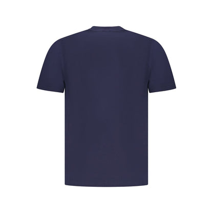 Blue Cotton Men T-Shirt