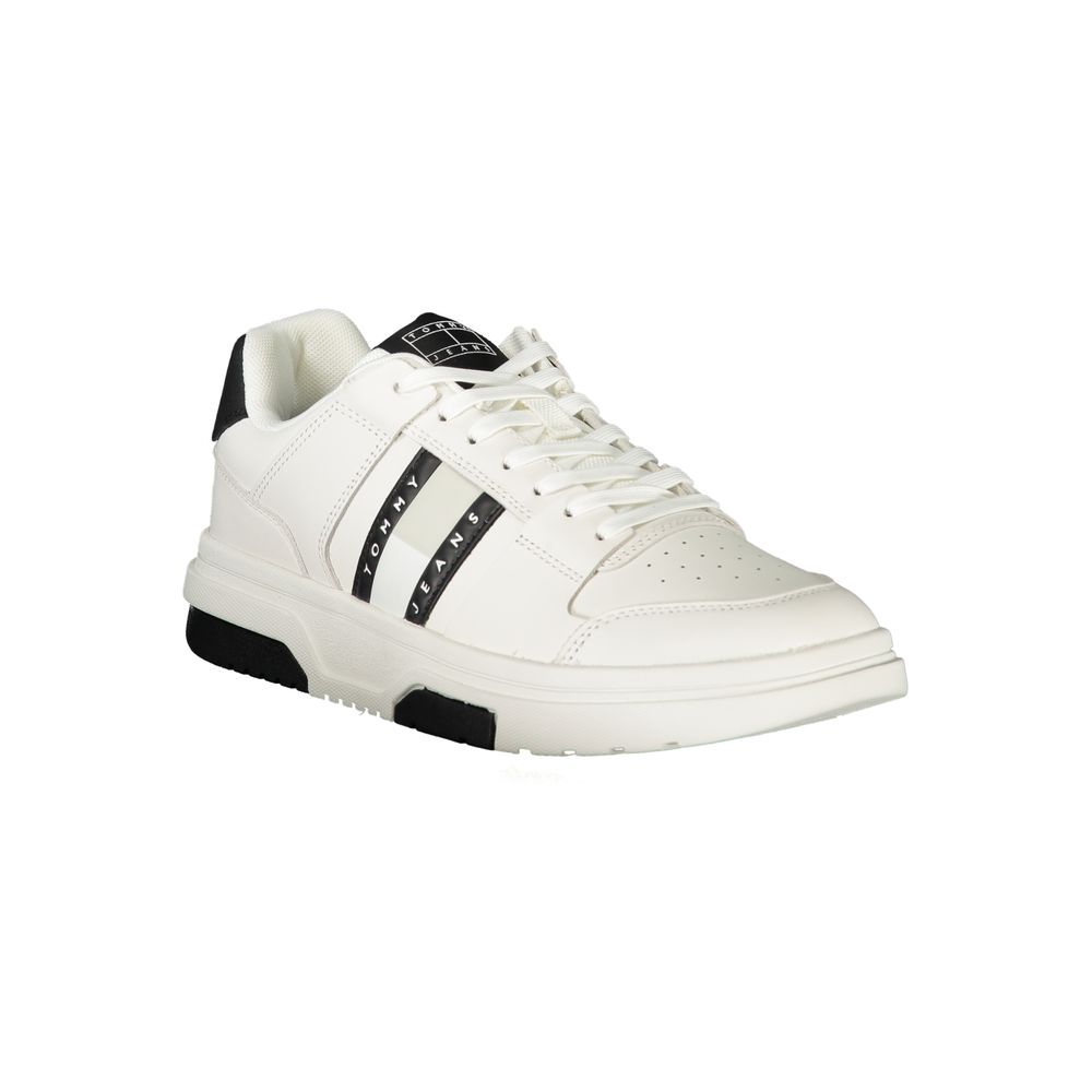 White Polyethylene Men Sneaker