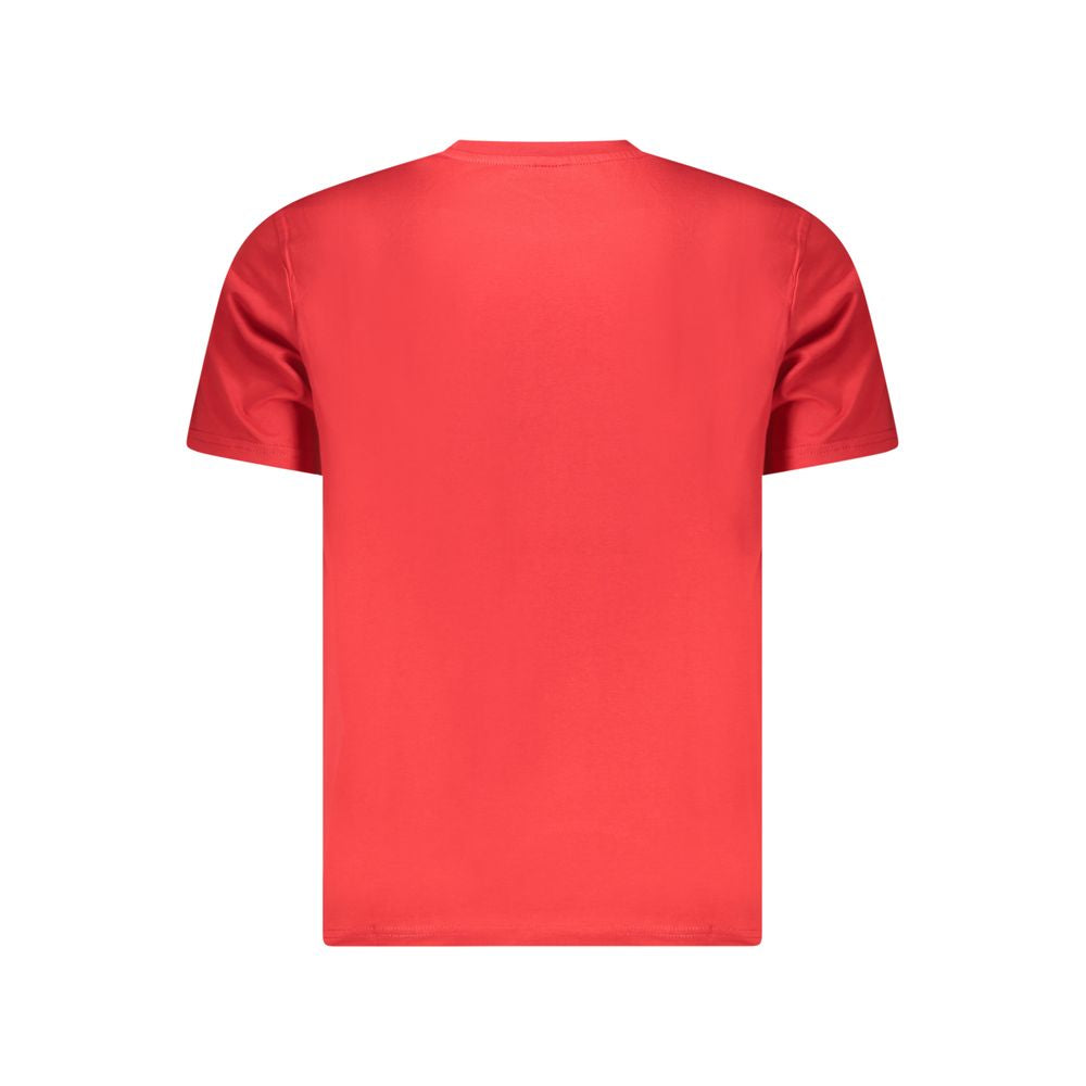 Red Cotton Men T-Shirt