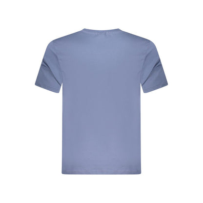 Blue Cotton Men T-Shirt